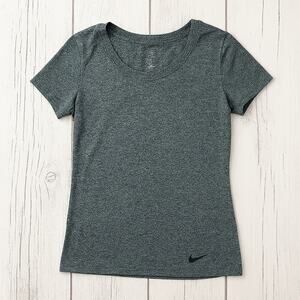 Nike Dri-FIT Heather Blue Green Short Sleeve Performance Tee Women’s Small